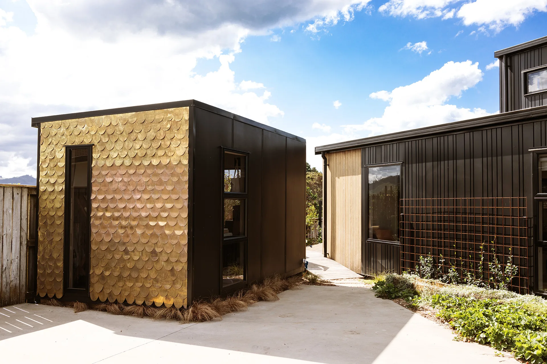 The exterior of the back of the Waihi home
