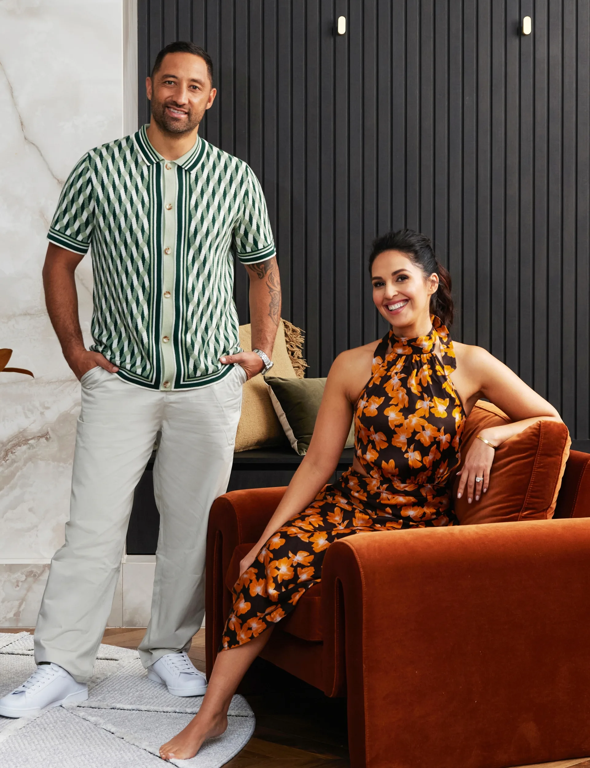 Benji and Zoe Marshall at home