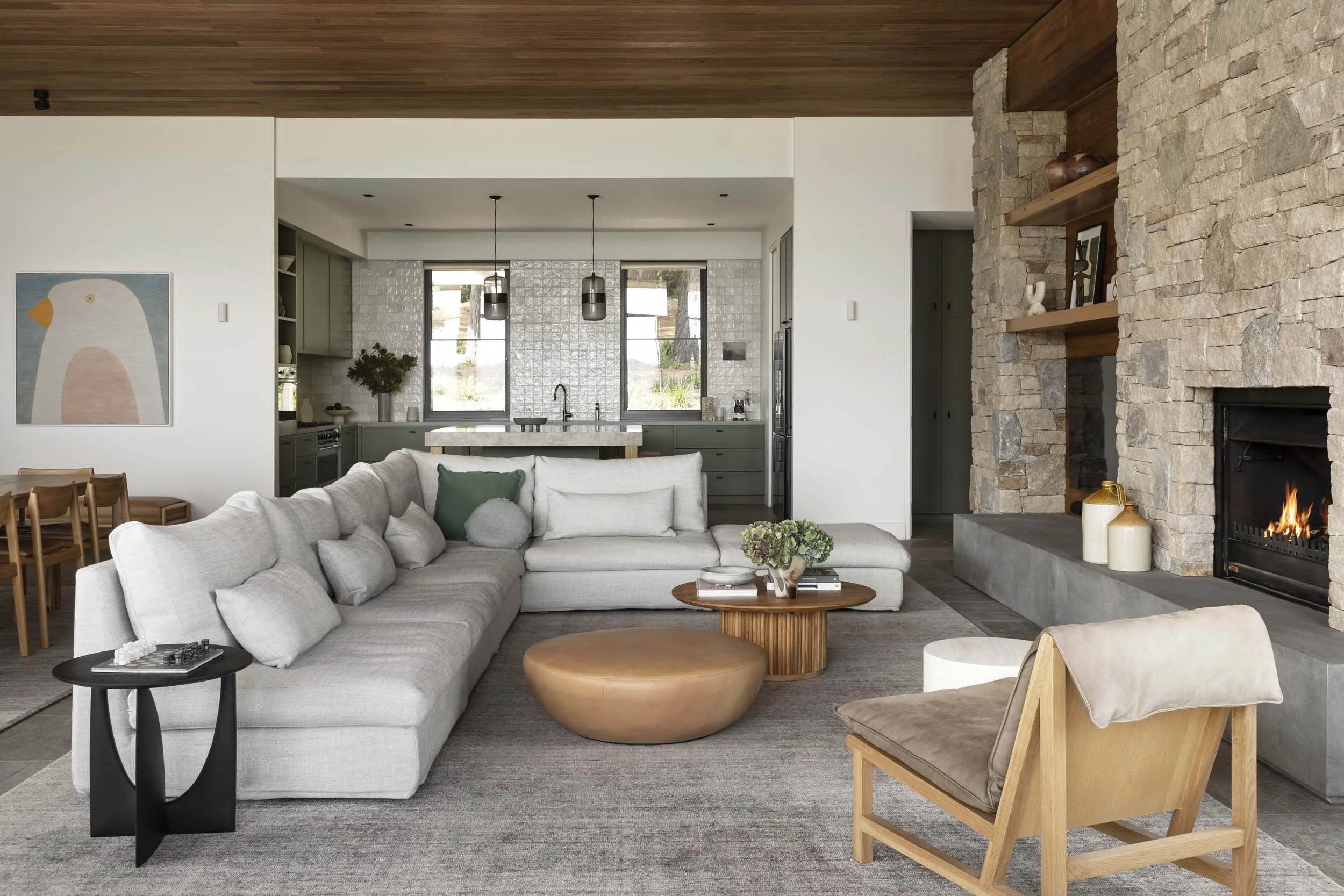 The living room after the farmhouse renovation