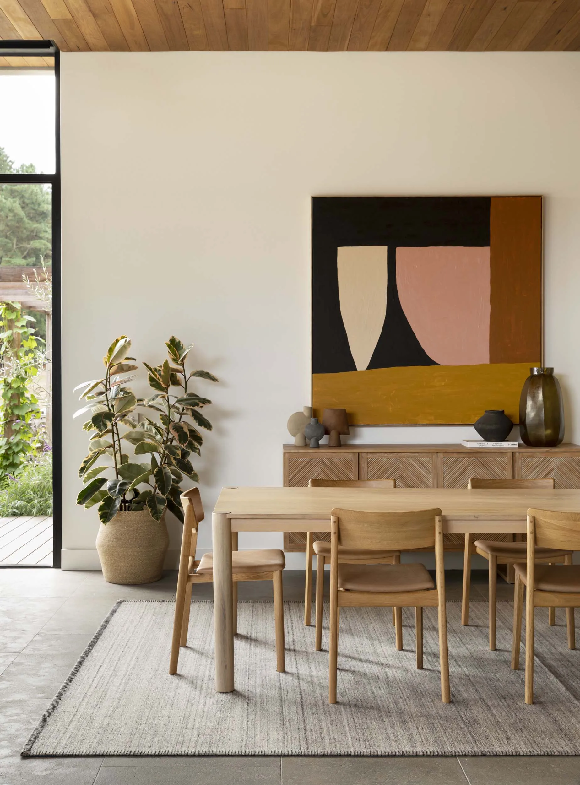 The dining room after the farmhouse renovation