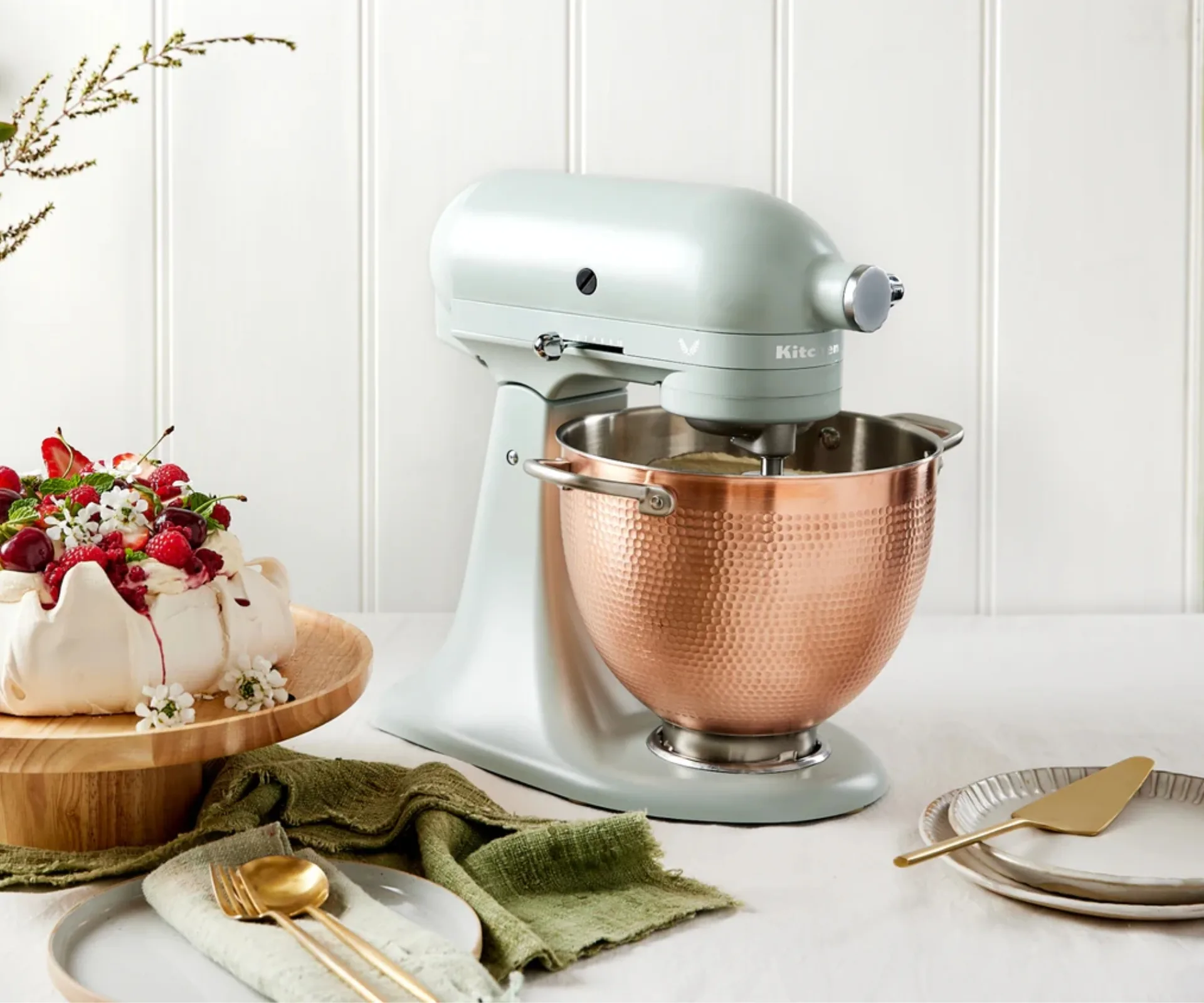 Pale green Blossom KitchenAid mixer