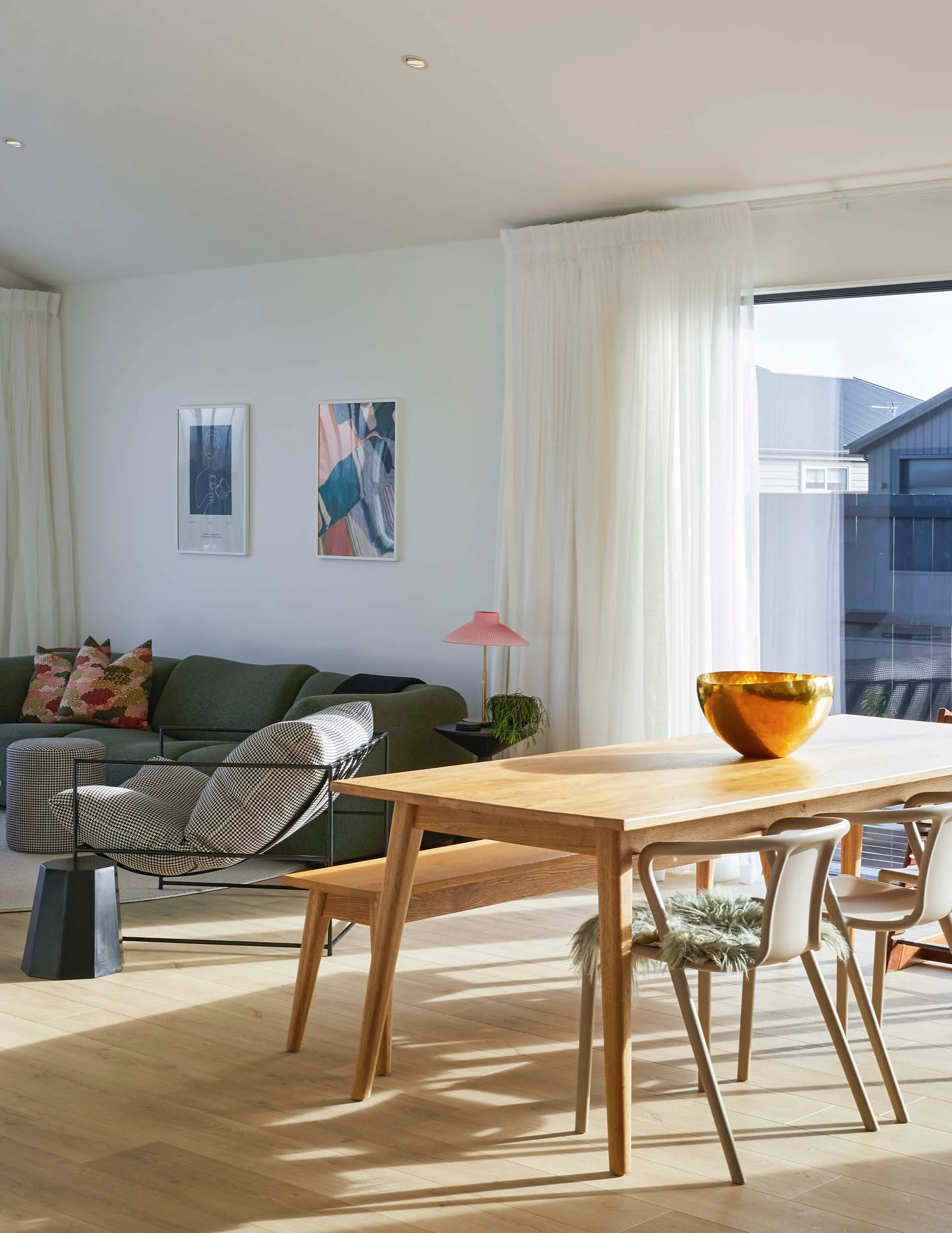The living room in this new Christchurch home