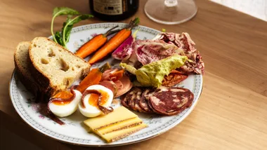 A snack spread at Thelma, Piccadilly