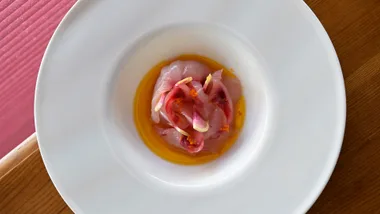 Fish crudo at Firepop in Enmore, Sydney