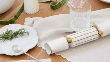 christmas cracker on table