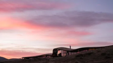 The facade of the Lindis Accommodation on New Zealand's South Island