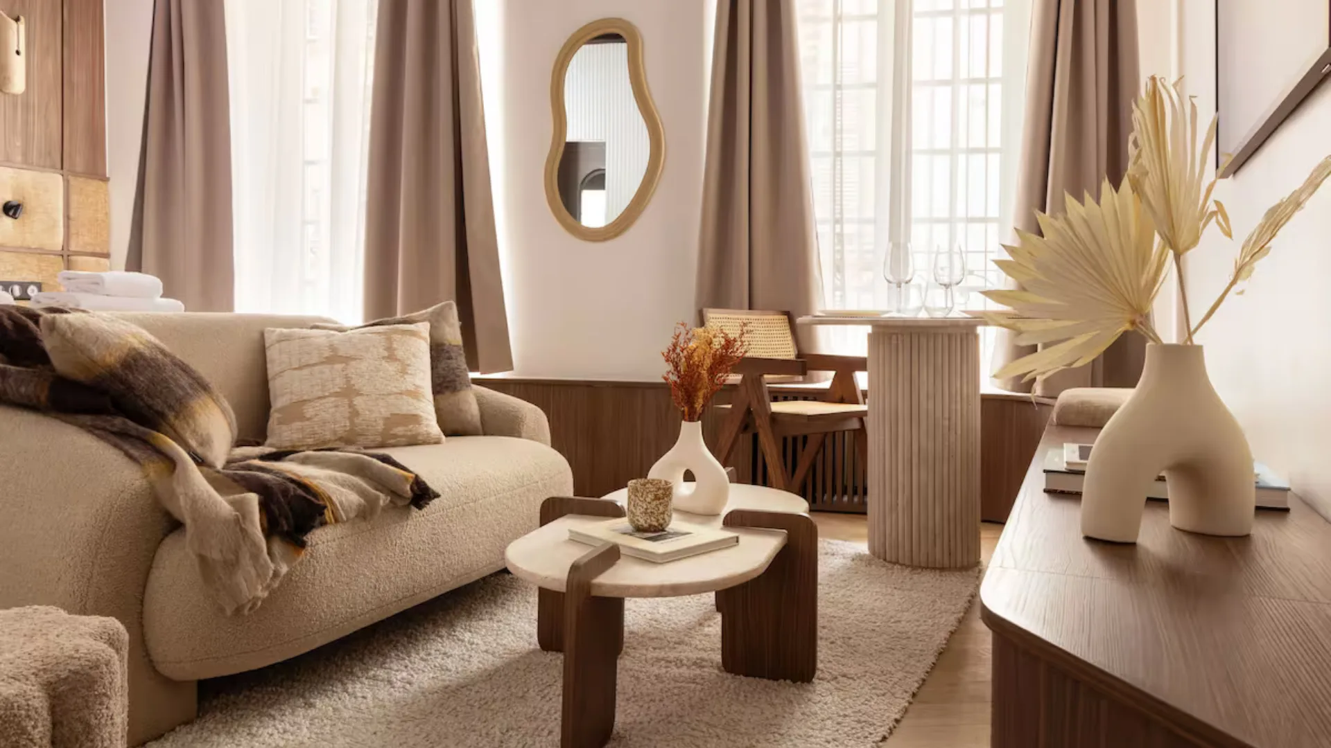 The living room of an apartment in Le Marais, Paris
