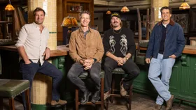 Andy Stone, Nick Stone, Eddy Buckingham, Andy Lee inside Old Mates New York