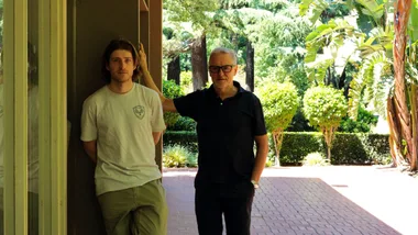 Hugh Allen and architect John Wardle at the Yiaga site.