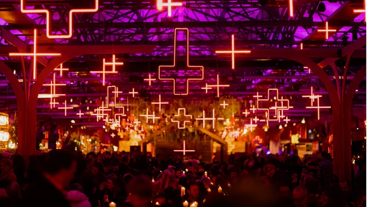 The neon Winter Feast at Dark Mofo in Tasmania