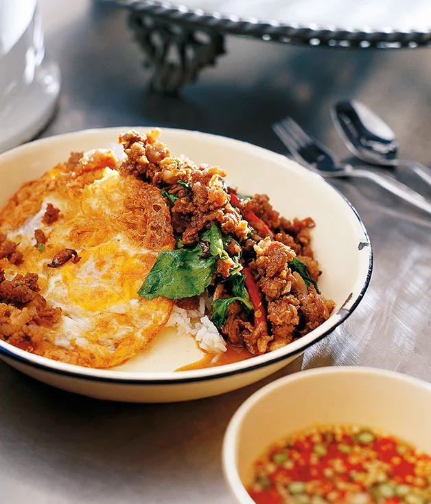 David Thompson: Stir-fried minced beef with chillies and holy basil (Neua pat bai grapao)