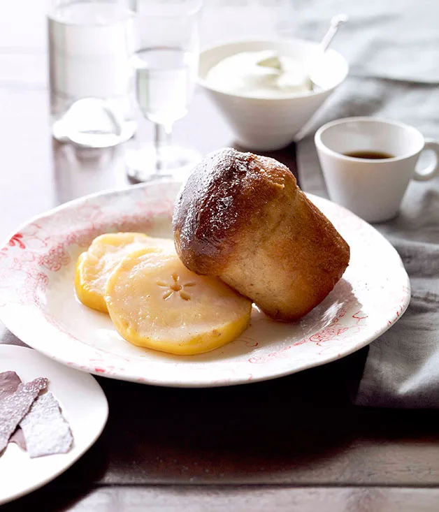 Tony Bilson: Babas with beurre Bosc pears and eau de vie