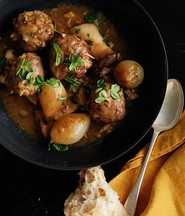 Shane Delia: Braised duck and chestnut kofta with king brown mushrooms