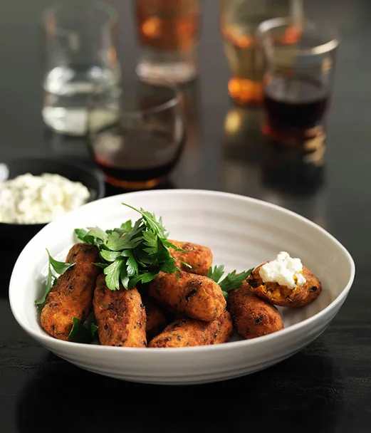Shane Delia: Carrot and apricot croquettes with garlic and lemon ricotta