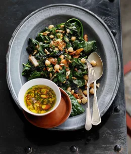 Shane Delia: Autumn greens and beans, smoked almonds and garlic