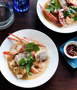 Brigitte Hafner: Crab, prawn, lemongrass and coconut soup