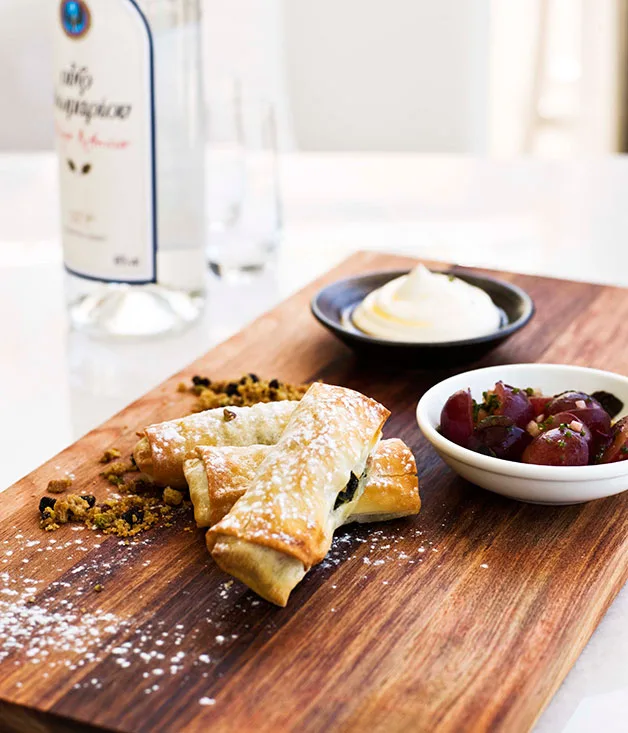Horta, ricotta and almond lady fingers