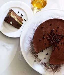 Chocolate and macadamia brownie