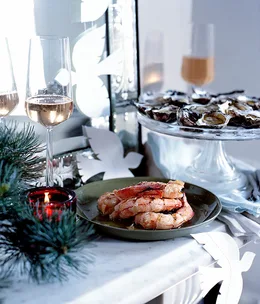 Grilled prawns with honey and preserved lemon