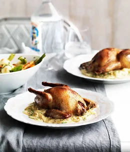 Squab braised with juniper