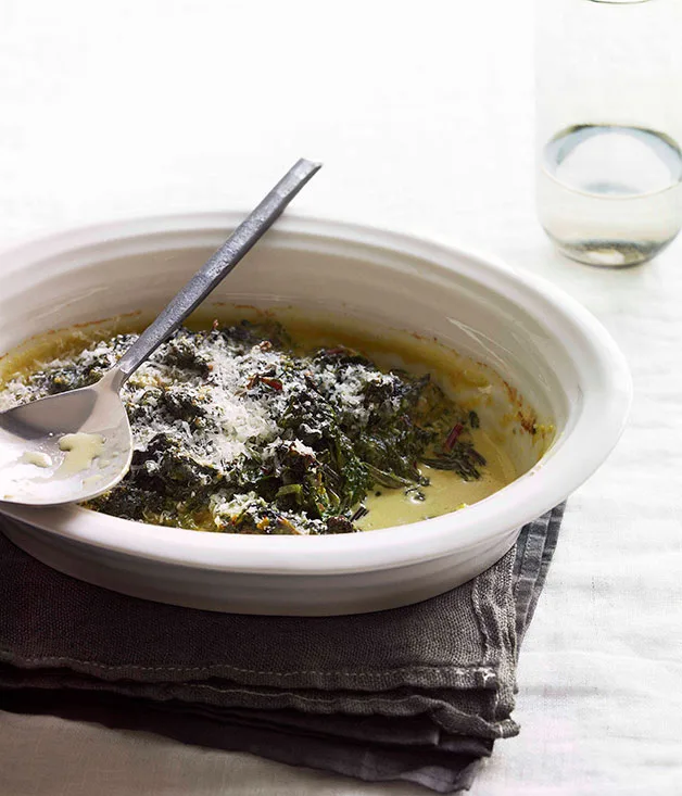 Creamed beetroot leaves