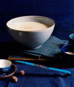 Pear, celeriac and Roquefort soup