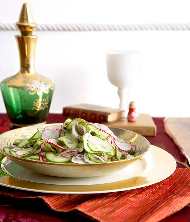 Cucumber and caper salad
