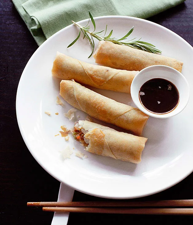 Lamb spring rolls
