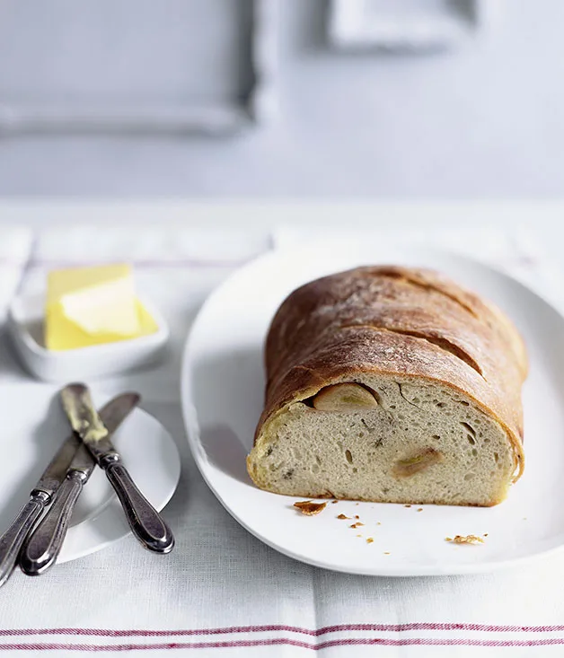 Confit garlic and thyme bread