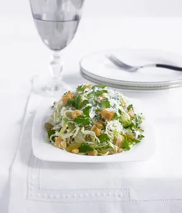 Savoy cabbage, pine nut, raisin and pecorino insalata