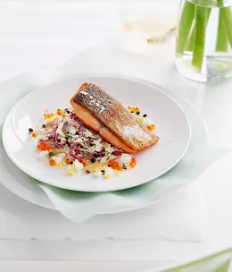Pan-fried ocean trout with cabbage remoulade