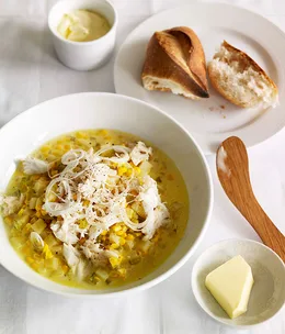 End-of-spring corn and crab chowder