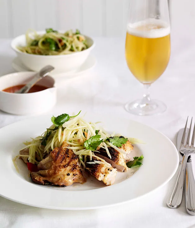 Grilled chicken and green papaya salad