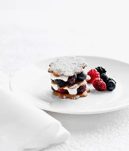 Berries and elderflower yoghurt sandwiches