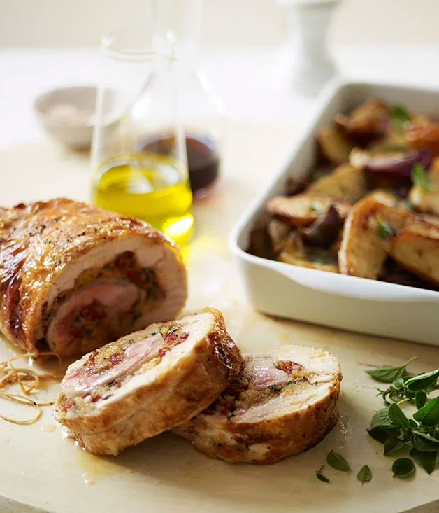 Chorizo and oregano rolled chicken