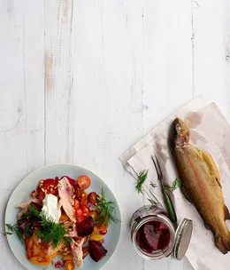 The cheat: hot-smoked trout