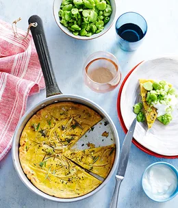 Socca with rosemary, onion and tapenade