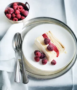 Raspberry and vanilla vacherin