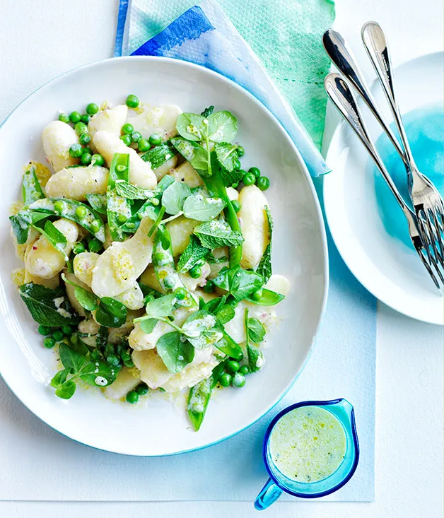 Minty potato and pea salad