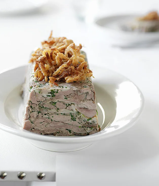 Pressed roast duck with crackling