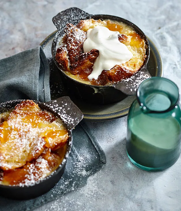 Marmalade croissant puddings