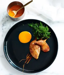 Redgate Farm quail with carrots and miso