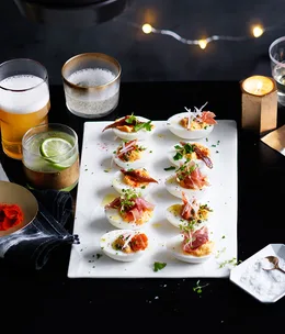 Devilled eggs three ways