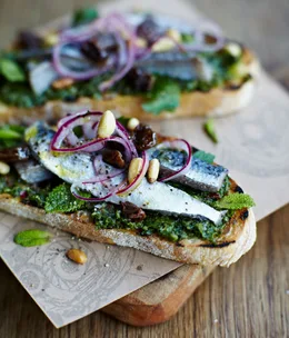 Jamie Oliver's sardine bruschetta