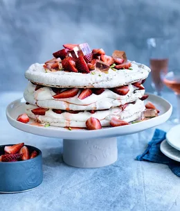 Pistachio and strawberry vacherin and other ideas to spoil Mum this Mother's Day.