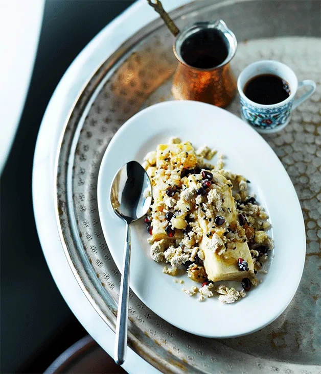 Tahini parfait with golifa