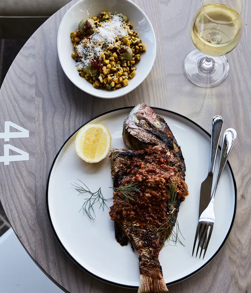 Pontoon's baby snapper with chermoula