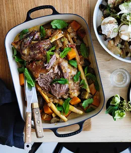 Grant Achatz's braised lamb shoulder with cocoa and cardamom recipe