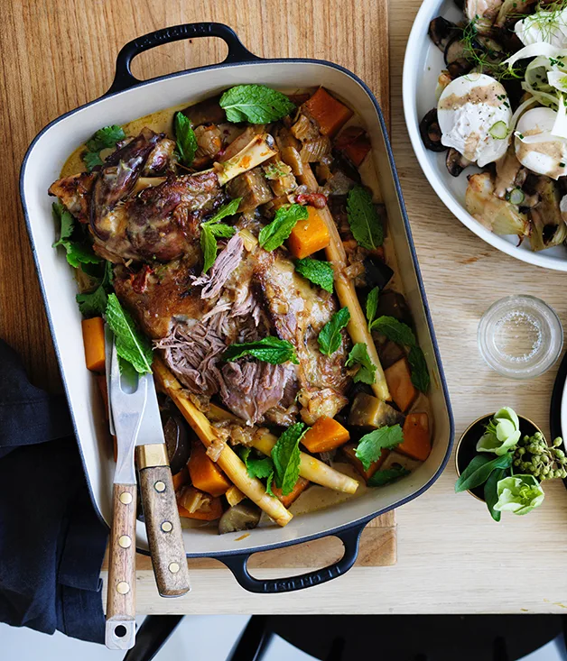 Grant Achatz's braised lamb shoulder with cocoa and cardamom recipe
