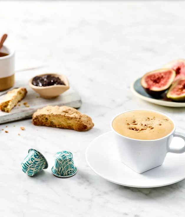 Honey and fig jam cappuccino
